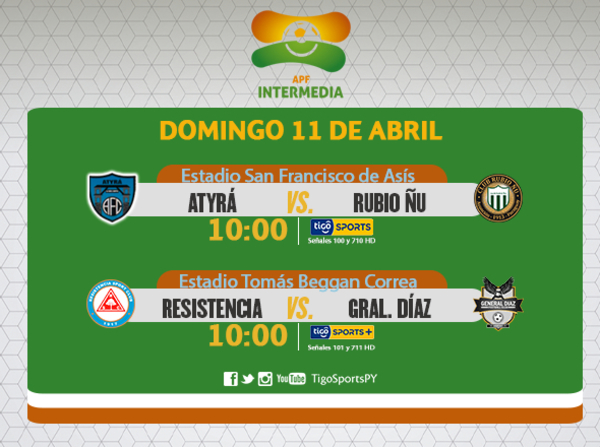 Domingo de fútbol en la Intermedia