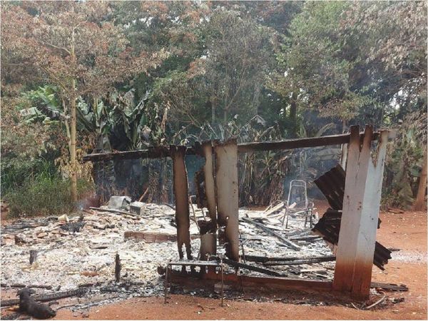 Joven fallece calcinado en incendio de su vivienda en Raúl Peña
