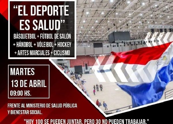 Trabajadores del deporte convocan a manifestación para este martes
