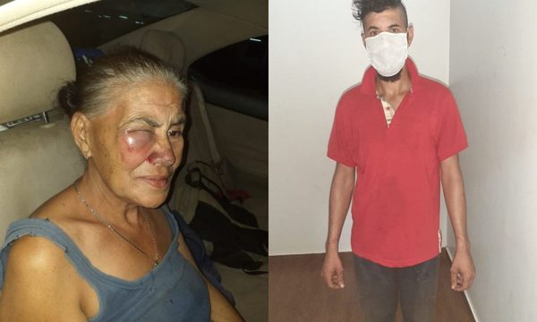 Hombre golpea brutalmente a su mamá