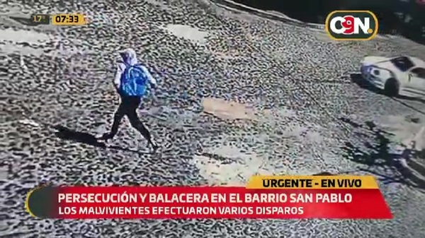 Persecución y balacera en el barrio San Pablo - C9N