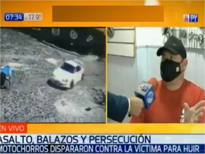 Conductor siguió a motochorros con su auto y le dispararon a matar