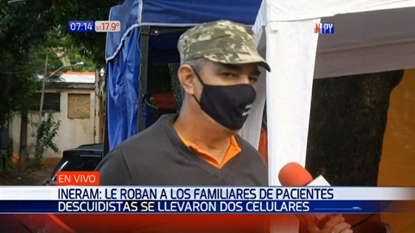 Descuidistas roban pertenencias de familiares de pacientes del INERAM