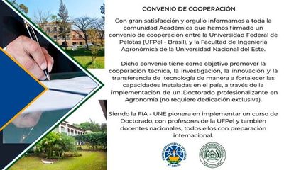 FIA apunta al doctorado en Agronomía