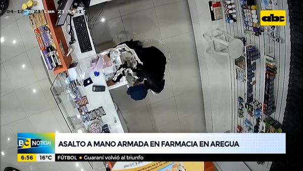 Asalto a mano armada en farmacia de Areguá - ABC Noticias - ABC Color