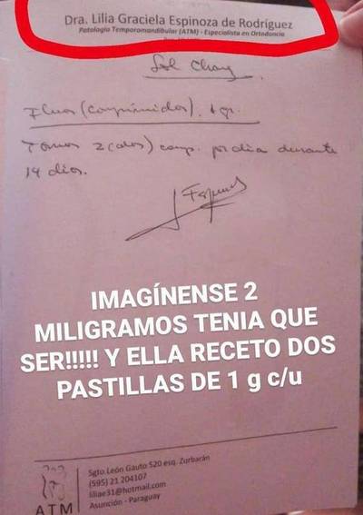 Abogado de odontóloga imputada sostiene que podría haber otra receta que no fue la firmada por su cliente