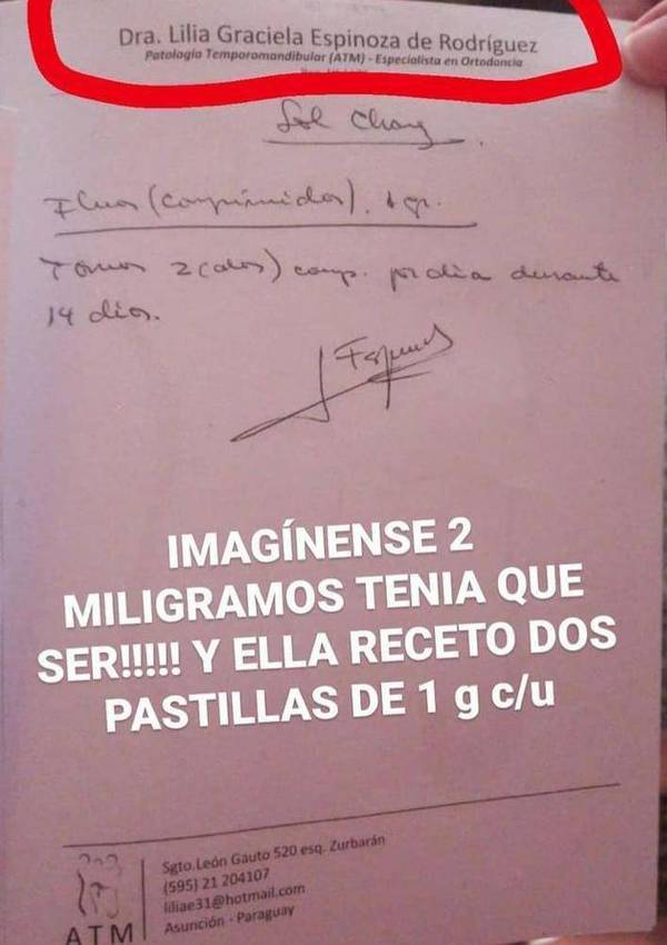 Abogado de odontóloga imputada sostiene que podría haber otra receta que no fue la firmada por su cliente