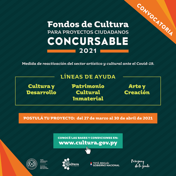 Sigue habilitada la convocatoria a Fondos de Cultura para Proyectos Ciudadanos-Concursable 2021 | .::Agencia IP::.