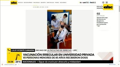Decano “vacunado VIP” dice que “fue inducido al error” - A la gran 730 - ABC Color