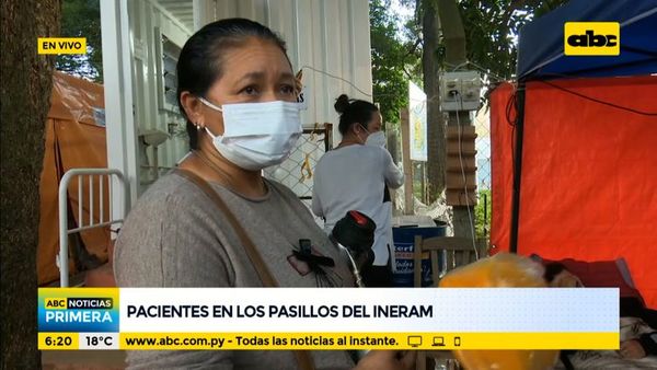Pacientes reciben oxígeno y aguardan que se liberen camas en Ineram - Nacionales - ABC Color