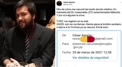 Diario HOY | Médico relata las dificultades que debió afrontar para agendarse y recibir la vacuna contra el COVID-19