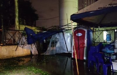Temporal en Central dejó destrozos e inundaciones en albergues de hospitales - Nacionales - ABC Color