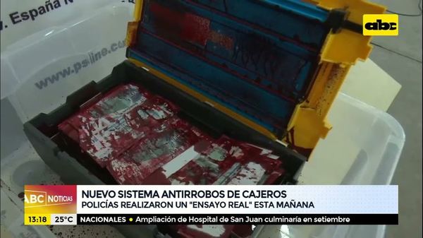 Nuevo sistema antirrobos de cajeros - ABC Noticias Mediodía - ABC Color