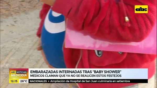 Embarazadas internadas tras “baby showers” - ABC Noticias Mediodía - ABC Color