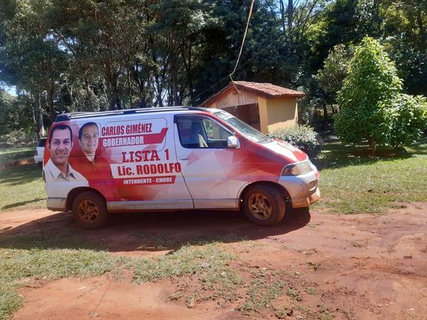 Vehículo robado era utilizado para promocionar a candidato colorado de Choré - Noticiero Paraguay