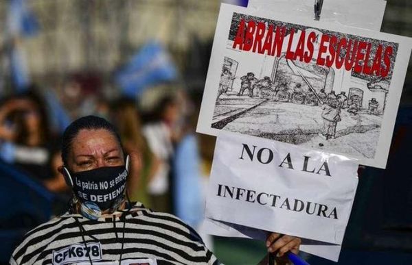 Protestas en Buenos Aires contra nuevas restricciones sanitarias