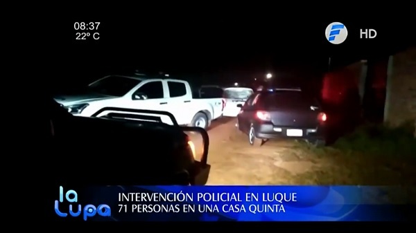 Intervienen fiesta clandestina en una quinta de Luque