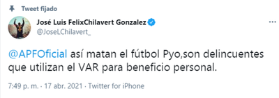 Chilavert se enfureció tras polémico penal a favor de Nacional