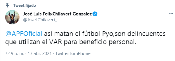 Chilavert se enfureció tras polémico penal a favor de Nacional