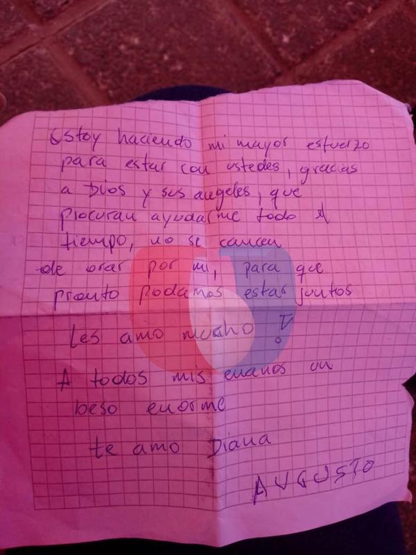Familiares se comunican por cartas con pacientes internados por Covid-19