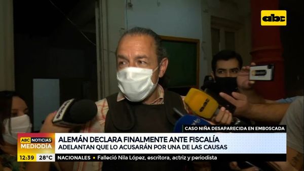 Padrastro de niña desaparecida declara ante la fiscalía - ABC Noticias - ABC Color