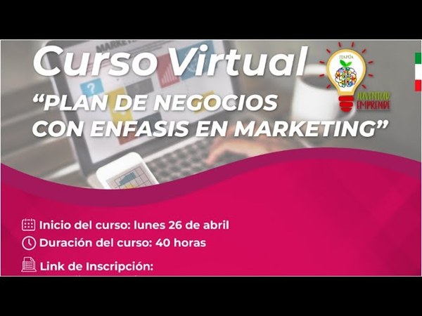 INVITAN A PARTICIPAR DE CURSO VIRTUAL SOBRE PLAN DE NEGOCIOS CON ÉNFASIS EN MARKETING