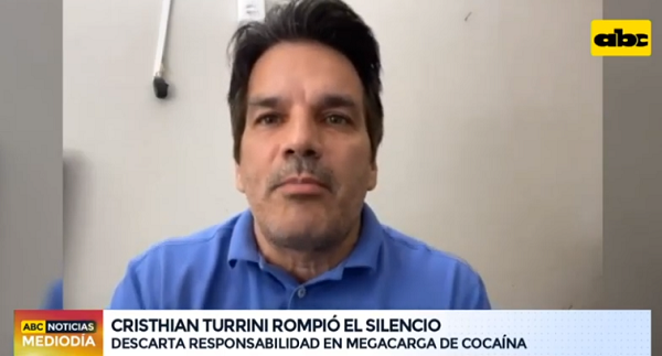 Turrini niega participación en cargamento de cocaína