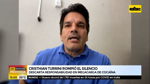 Cristhian Turrini rompió el silencio y se desliga de megacarga de cocaína - ABC Noticias - ABC Color
