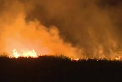 Incendio de pastizal en la Costanera de Asunción - SNT
