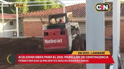 Aceleran obra para el segundo pabellón de contingencia en el hospital de Lambaré - C9N