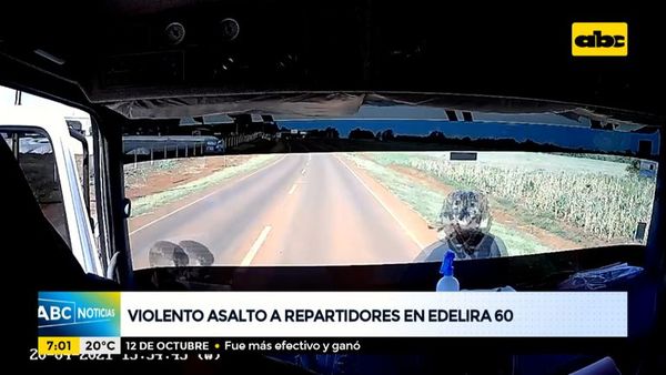 Violento asalto a repartidores en Edelira 60 - ABC Noticias - ABC Color