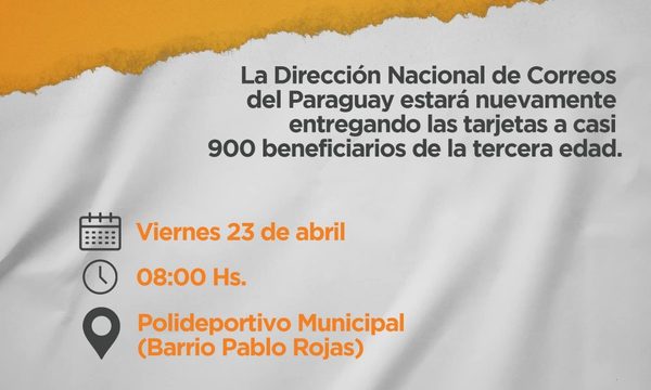 Distribuirán tarjetas a beneficiarios de pensión para la tercera edad en CDE