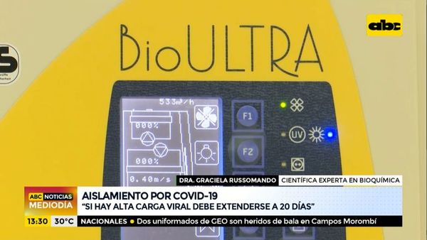 Recomiendan extender aislamiento si hay alta carga viral en el infectado - ABC Noticias - ABC Color