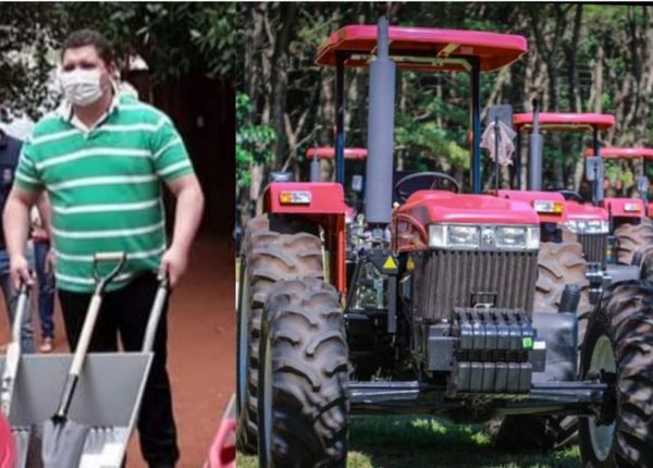 Agricultores de San Pedro reciben maquinarias para fortalecer producción, mientras en Amambay diputado pide carretillas