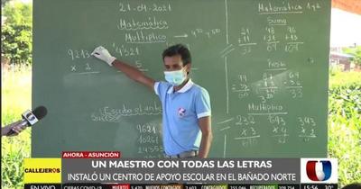 Bañado Norte: con vocación y entusiasmo, docente enseña a niños y adolescentes