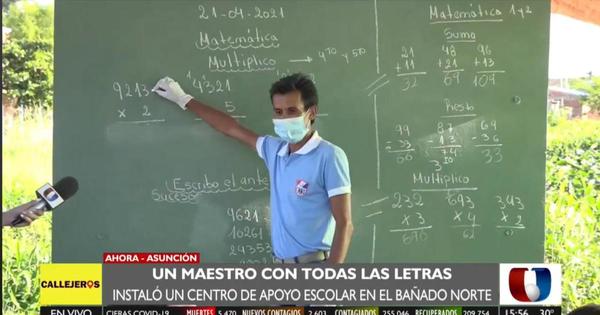 Bañado Norte: con vocación y entusiasmo, docente enseña a niños y adolescentes