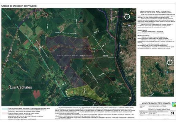 Planean delimitar zona industrial en Franco