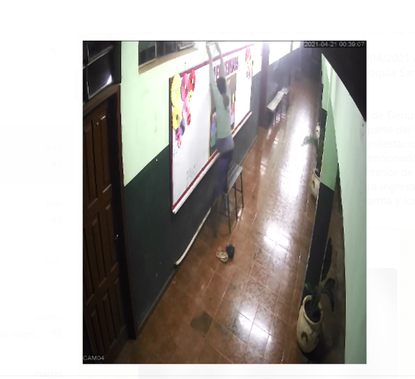 Alarma evitó hurto en escuela