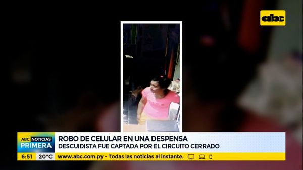 Descuidista fue grabada mientras robaba un celular - ABC Noticias - ABC Color