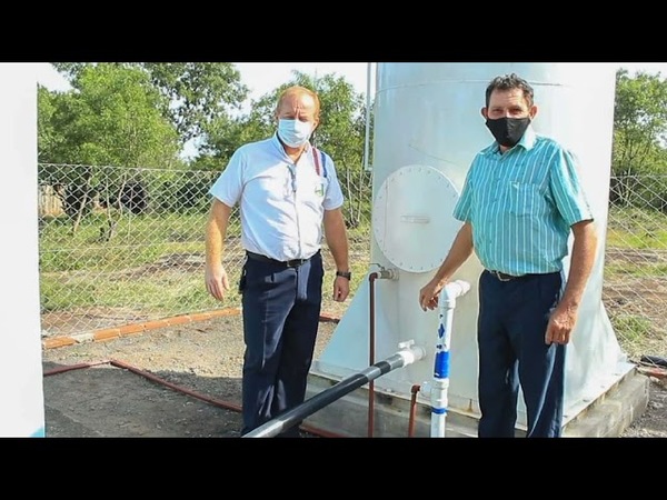 INAUGURAN NUEVO TANQUE DE AGUA EN BARRERO GUAZÚ - CAMBYRETÁ