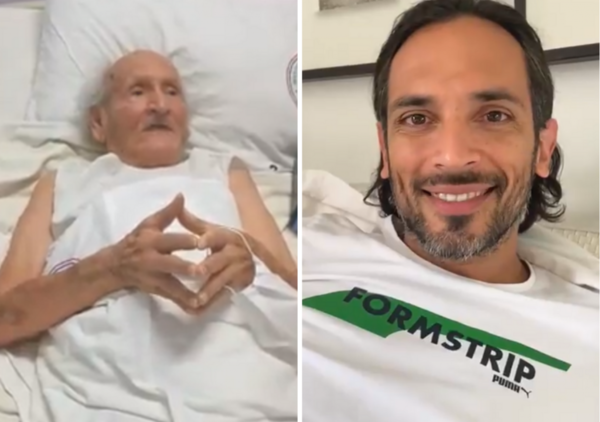 Roque Santa Cruz firmó una camiseta y grabó un video para un abuelito que lucha por su salud en el IPS - Megacadena — Últimas Noticias de Paraguay
