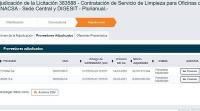 Millonario contrato en Senacsa