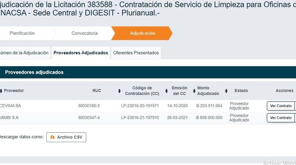 Millonario contrato en Senacsa