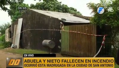 ¡Terrible! Mueren en el incendio de su vivienda abuela y nieto