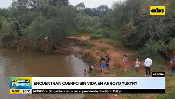 Encuentran cuerpo sin vida en Arroyo Yukyry - ABC Noticias - ABC Color