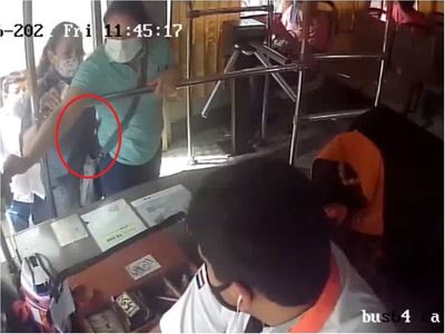 Filman a descuidista que robó celu en un micro