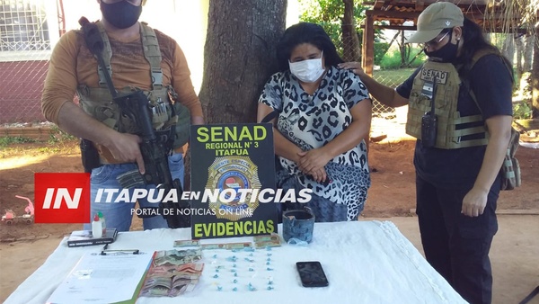 SORPRENDEN A MUJER QUE ESTARÍA COMERCIALIZANDO CRACK DESDE LA COMODIDAD DE SU CASA.