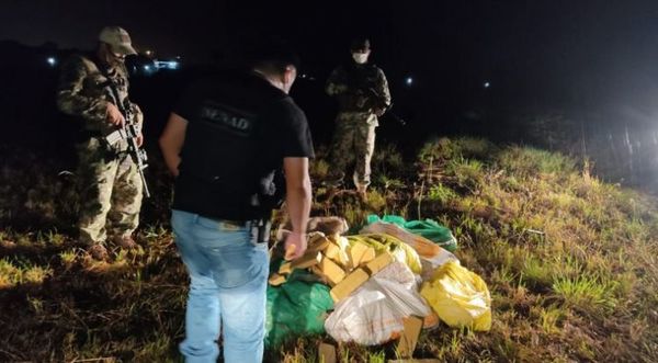 Incautan 216 kilos de marihuana a orillas del río Paraguay en Villeta