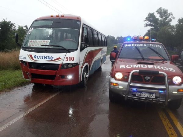Pasajeros salen ilesos de accidente en San Roque González - Nacionales - ABC Color