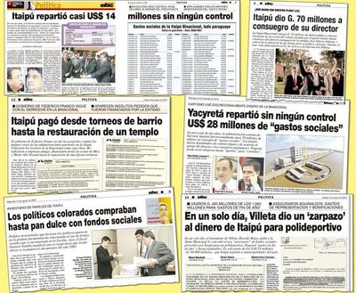 Fondos sociales de binacionales siempre se distribuyeron “a dedo” - Nacionales - ABC Color